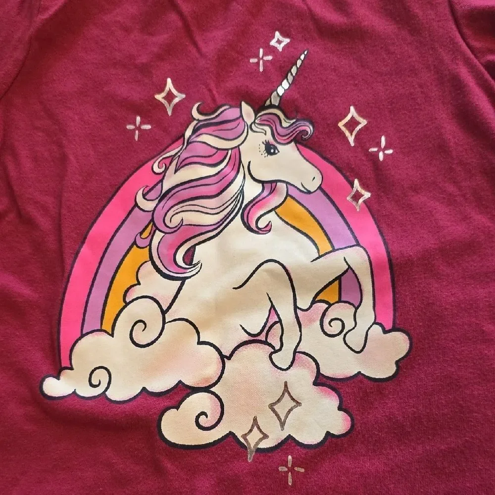 Jumping Beans Unicorn Long Sleeve Shirt - Berry